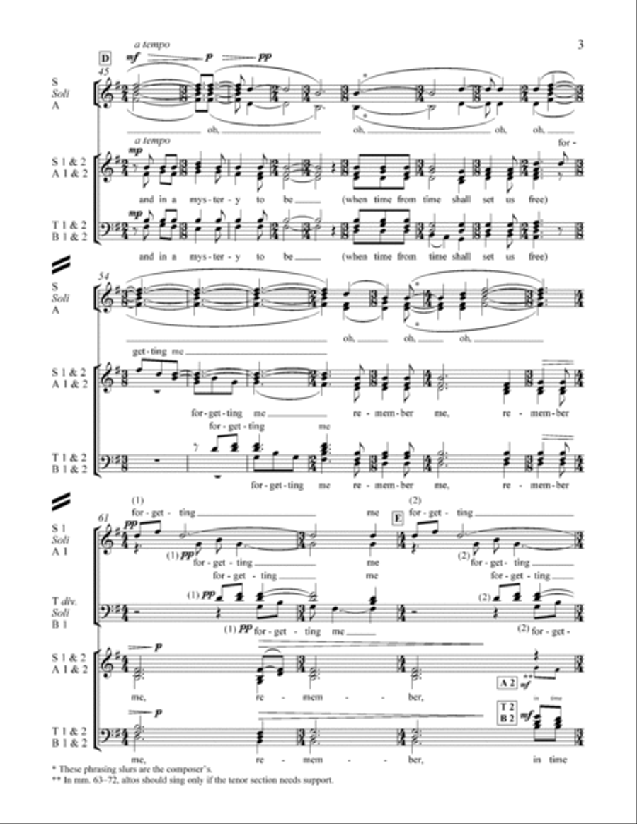 in time of (Unaccompanied Version) 4-Part scores gallery preview page 3