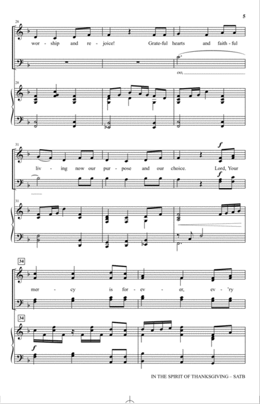 In The Spirit Of Thanksgiving 4-Part scores gallery preview page 4