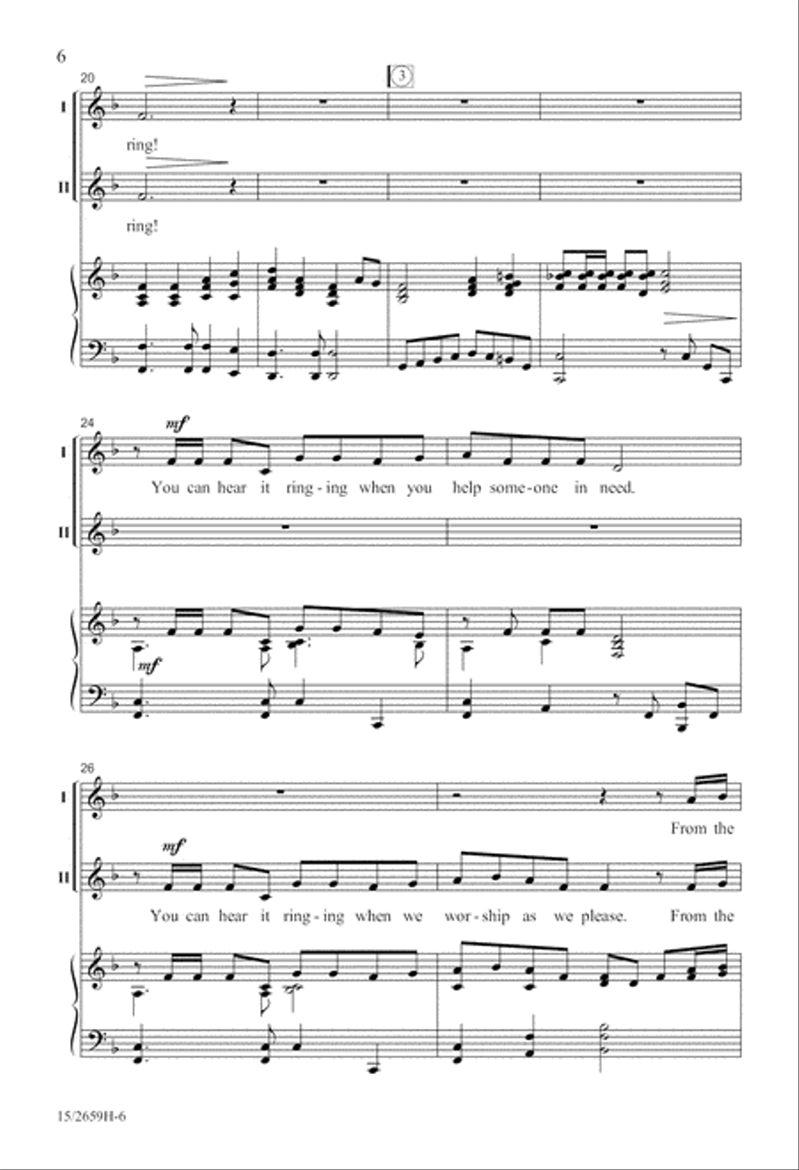 Let Freedom Ring! 2-Part scores gallery preview page 7