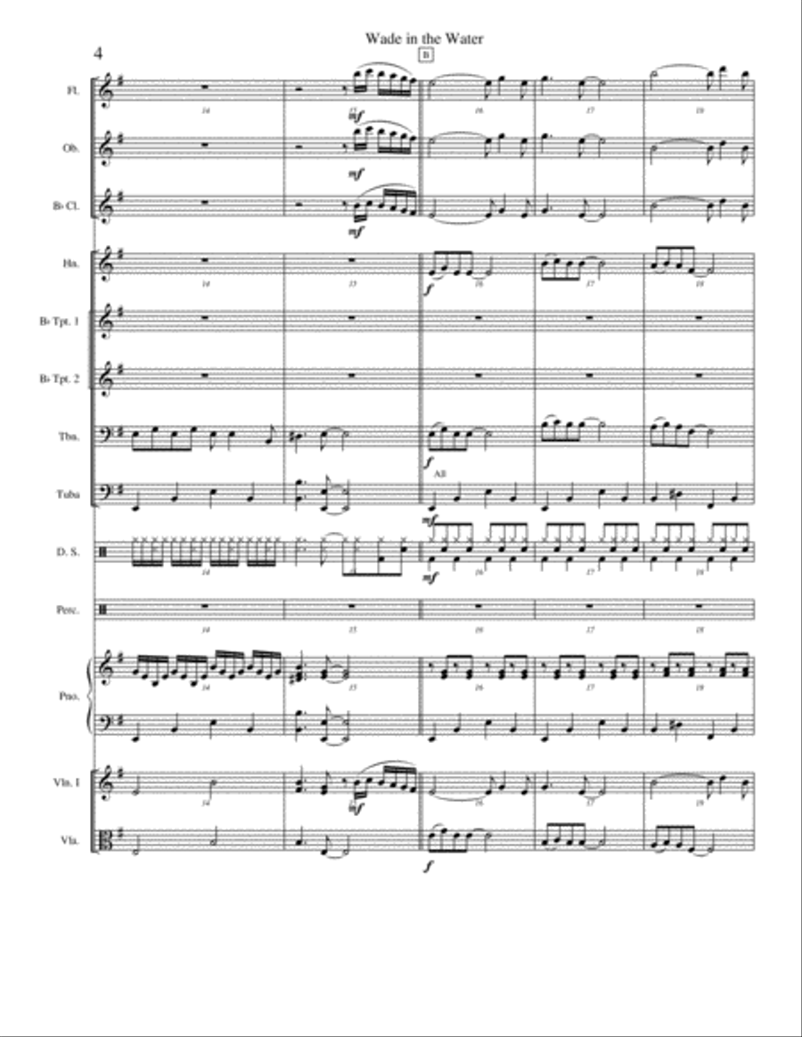 Wade in the Water Wade in the Water Full Orchestra scores gallery preview page 4