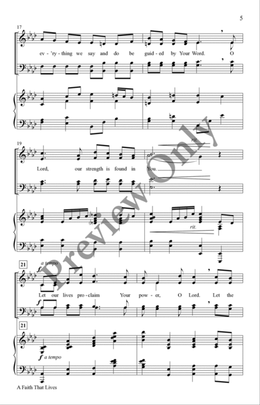 A Faith That Lives 4-Part scores gallery preview page 4