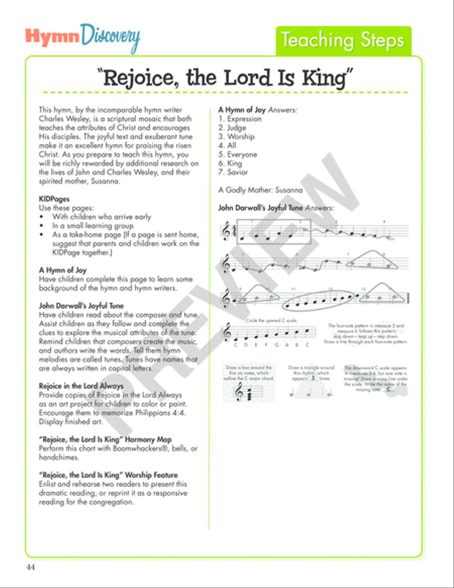 Hymn Discovery, Vol. 3 Unison Choir scores gallery preview page 12