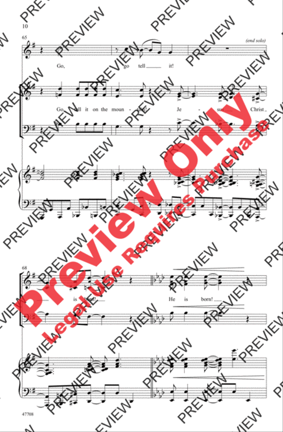 Go Tell It! 3-Part scores gallery preview page 10