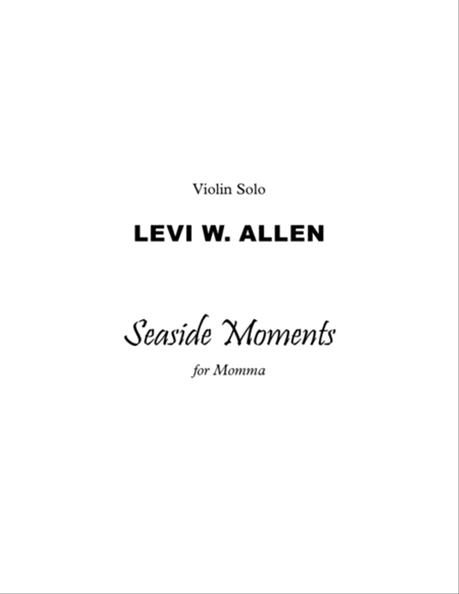 Seaside Moments - Violin Solo Violin Solo scores gallery preview page 1