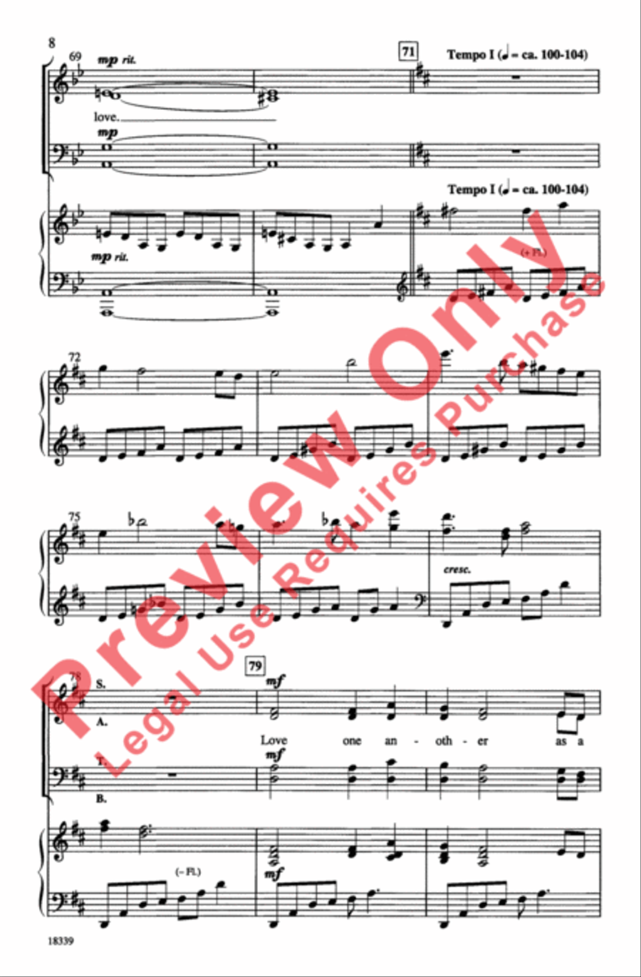 Love One Another Love One Another 4-Part scores gallery preview page 8