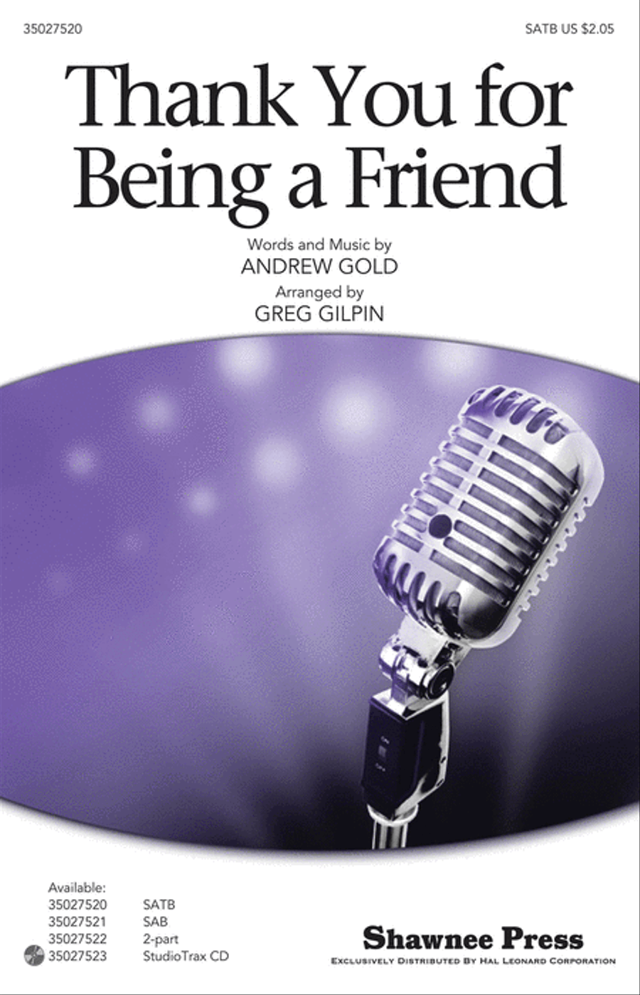 Thank You for Being a Friend 4-Part scores gallery preview page 1