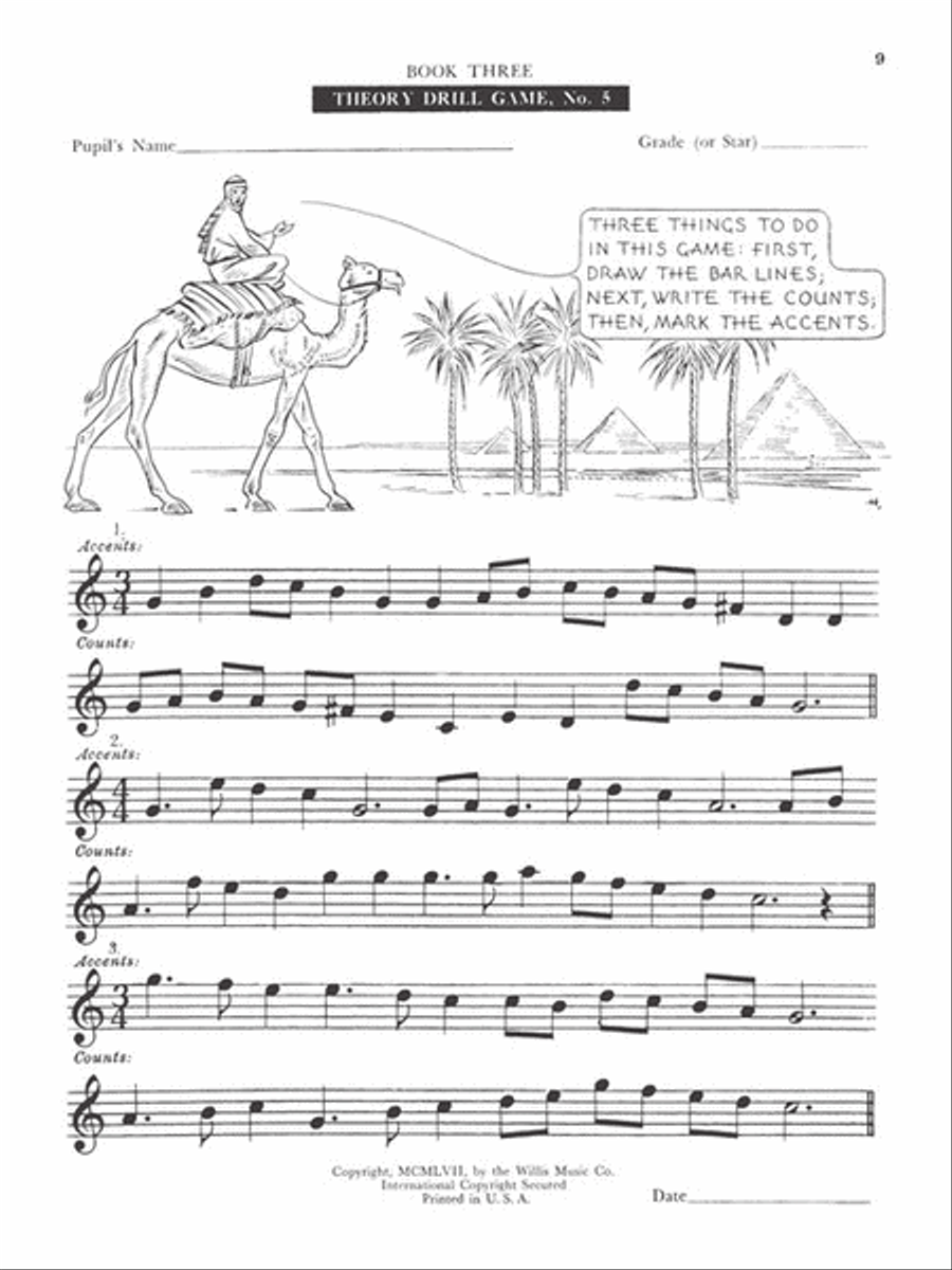 Theory Drill Games - Book 3 Piano Method scores gallery preview page 4