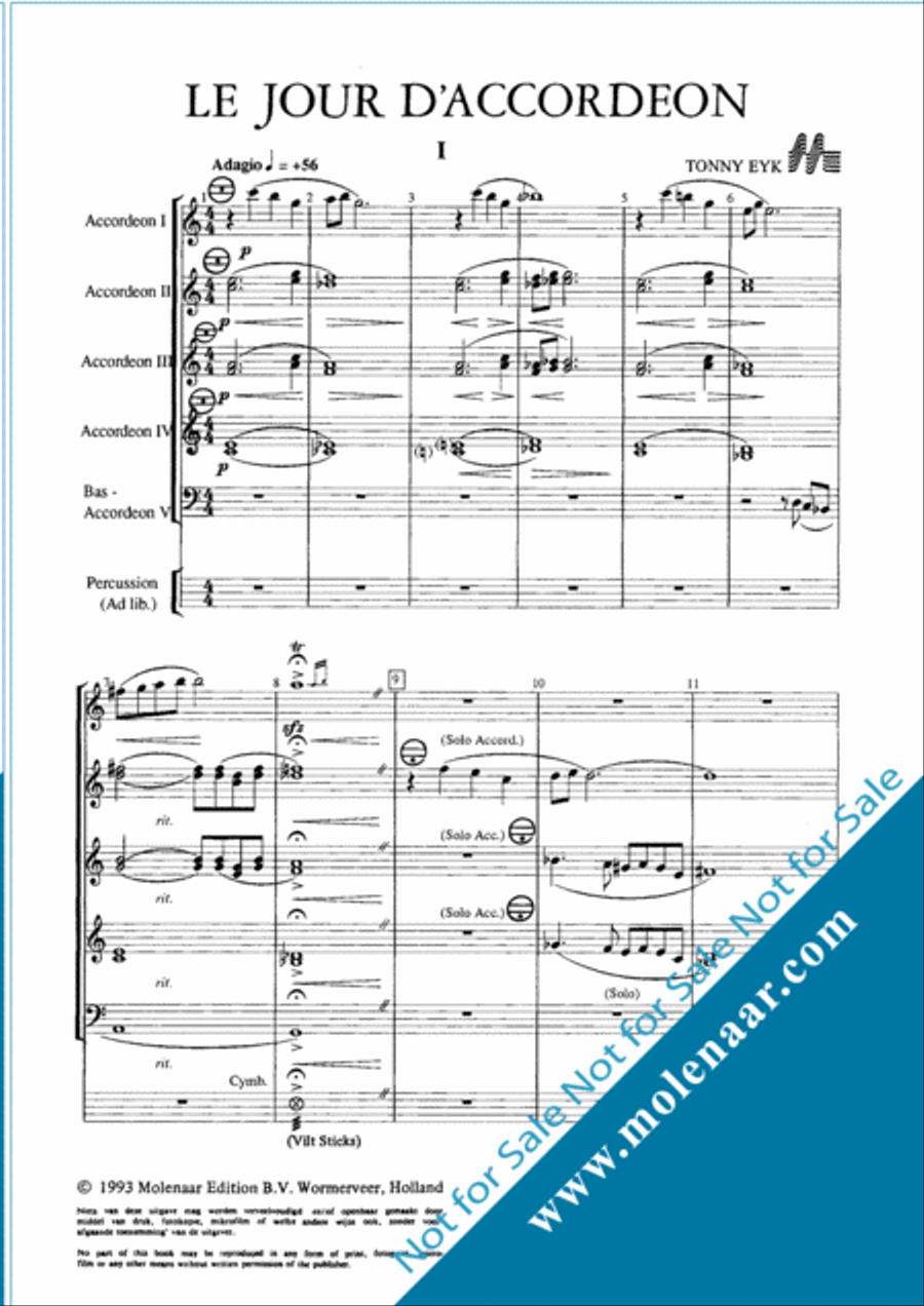 Le Jour D'Accordeon Accordion Orchestra scores gallery preview page 5