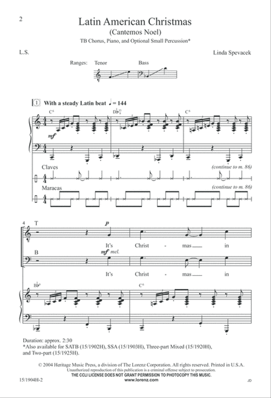Latin American Christmas TB scores gallery preview page 2