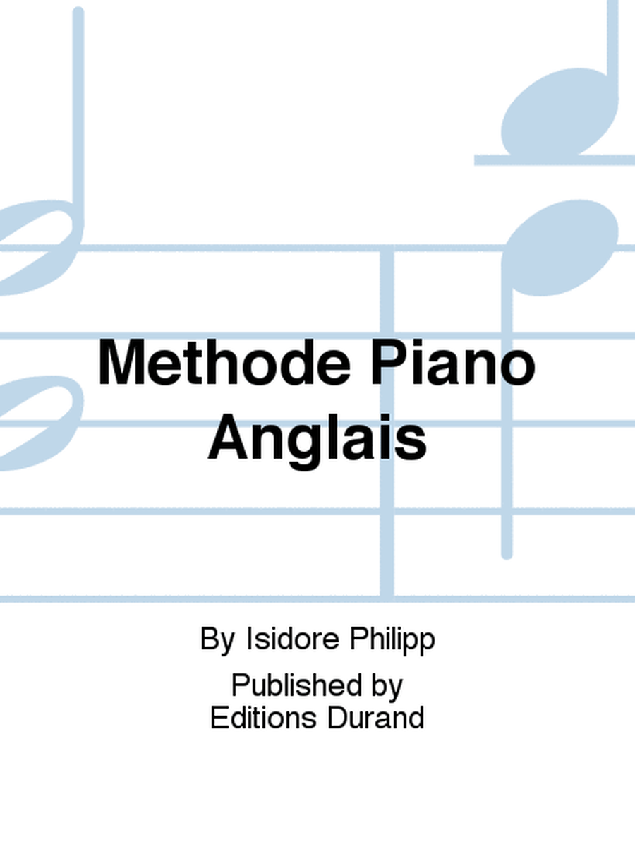 Methode Piano Anglais