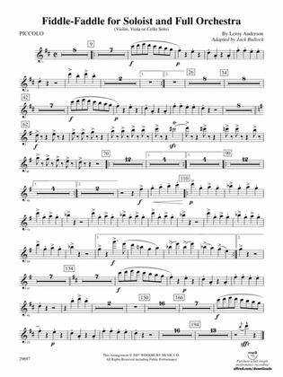 Fiddle-Faddle for Soloist and Full Orchestra: Piccolo