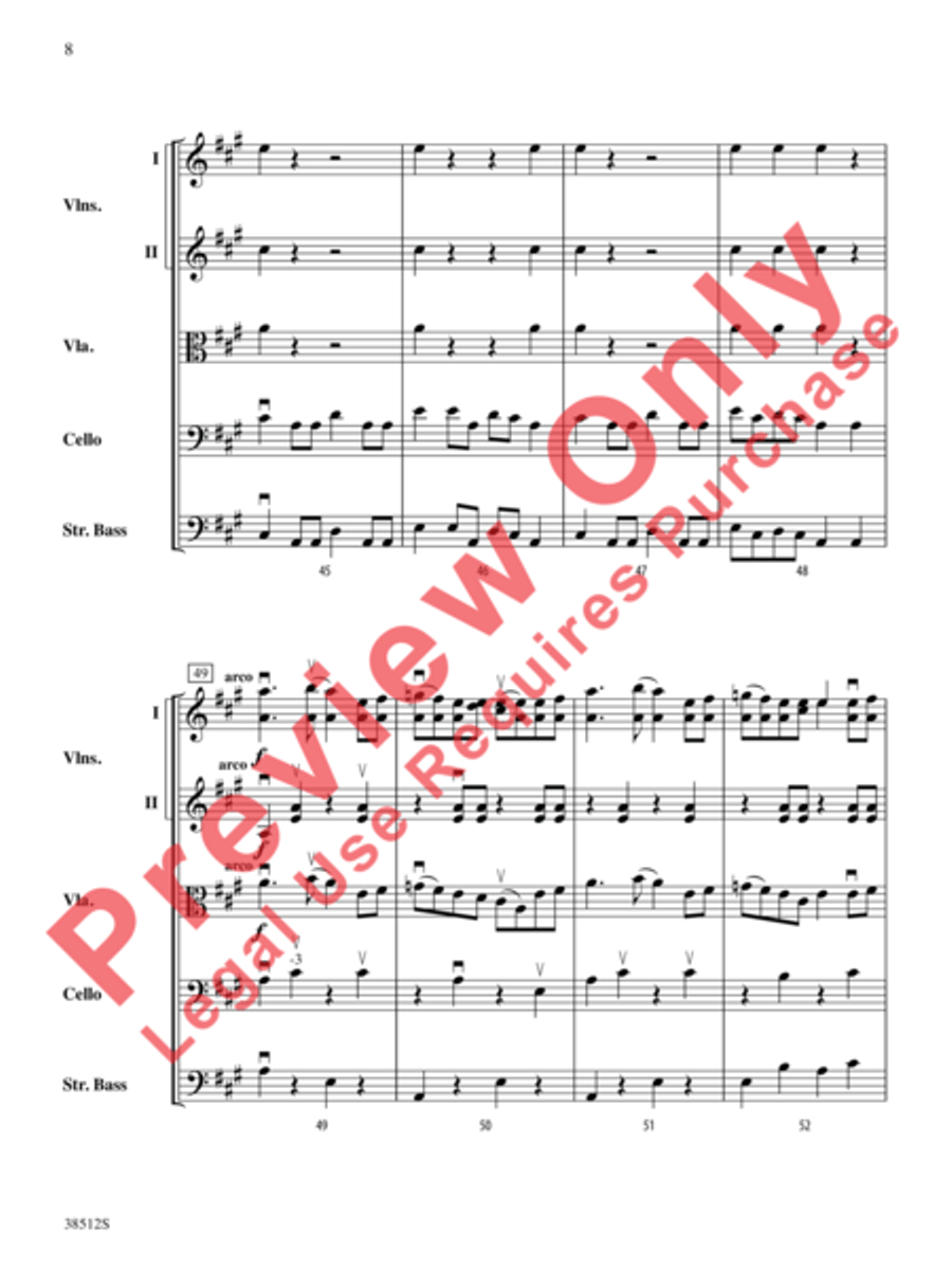 Bluegrass Fiddle Frenzy String Orchestra scores gallery preview page 9
