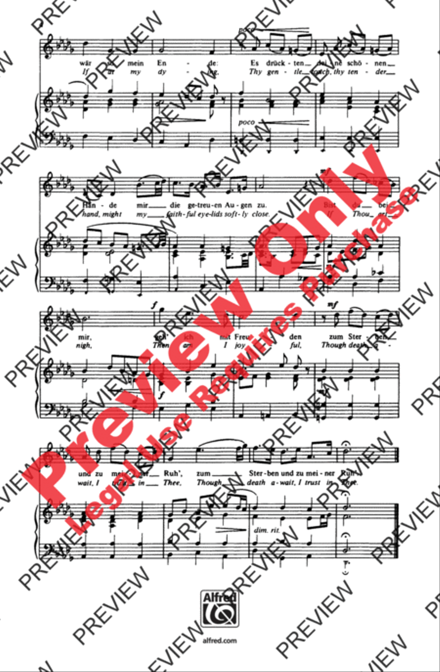 Bist du Bei Mir Unison Choir scores gallery preview page 4