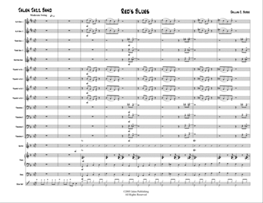 Red's Blues Red's Blues Jazz Ensemble scores gallery preview page 2