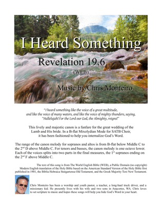 I Heard Something (Revelation 19.6 WEB)