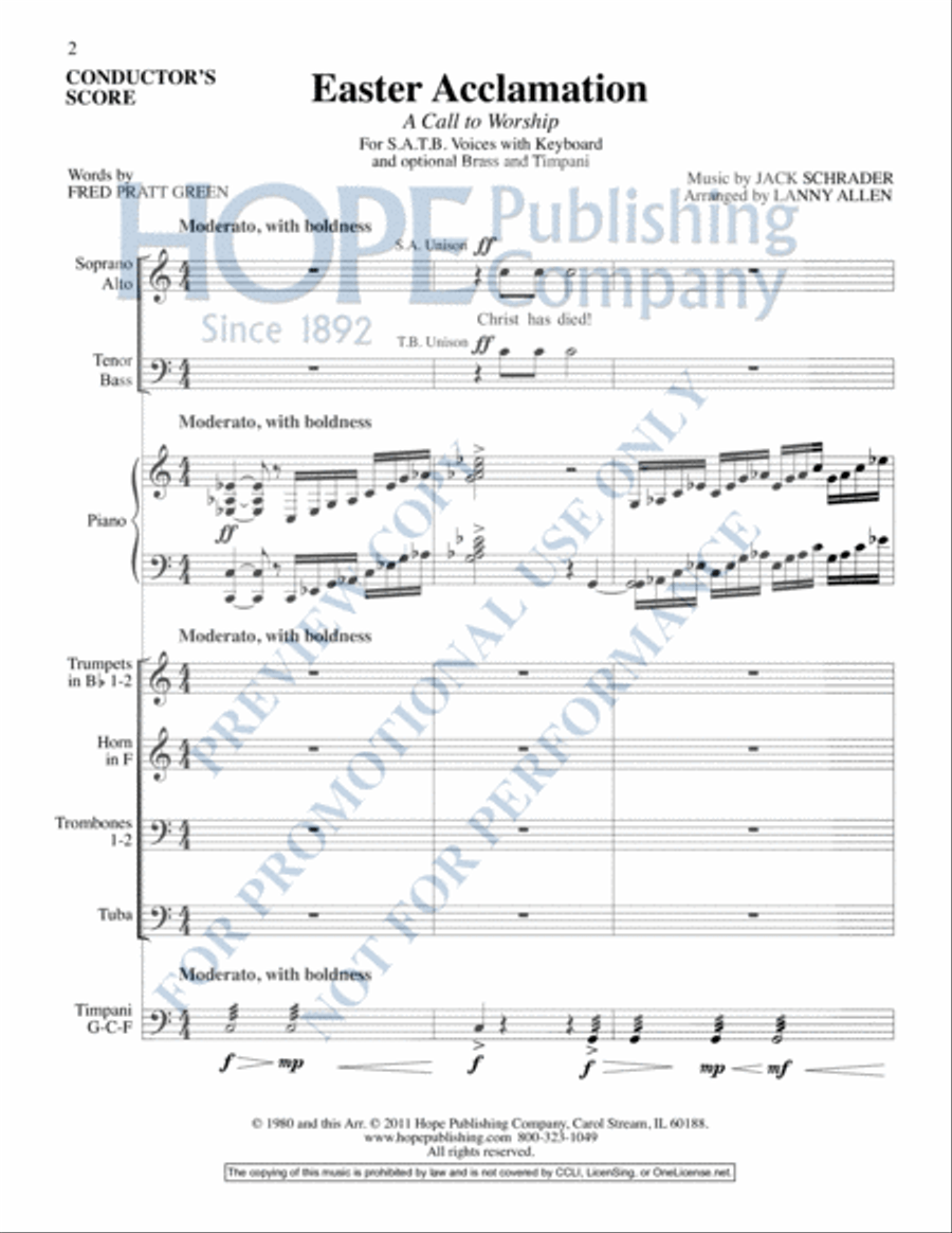 Easter Acclamation Easter Acclamation Choir scores gallery preview page 3