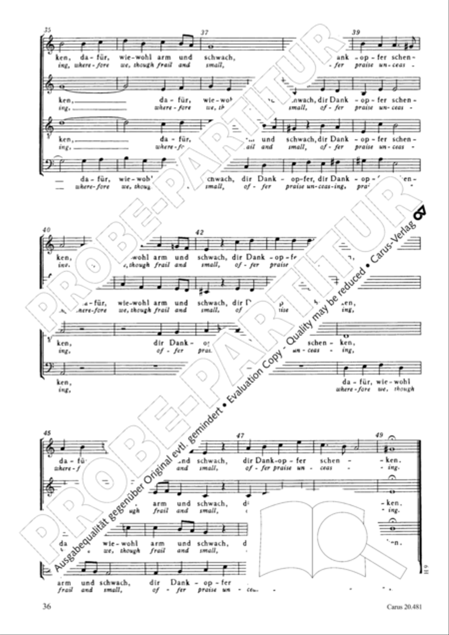 St. John Passion / The Passion of our Lord and Saviour Jesus Christ 4-Part scores gallery preview page 37