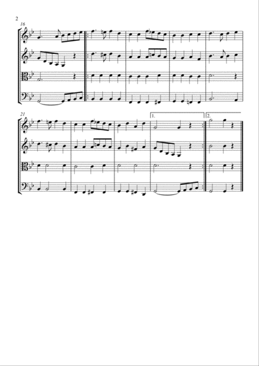 National anthem of Ukraine String Quartet scores gallery preview page 3