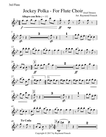 Jockey Polka - For Flute Choir image number null