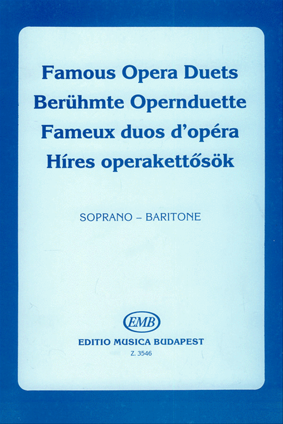Berühmte Opernduette Sopran und Bariton Baritone Horn scores gallery preview page 1