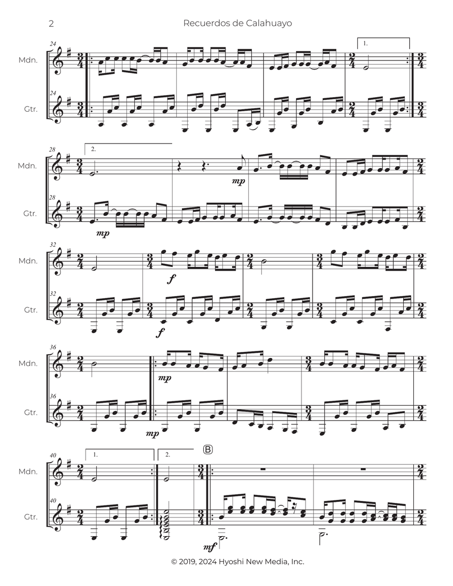 Recuerdos de Calahuayo Chamber Music scores gallery preview page 3