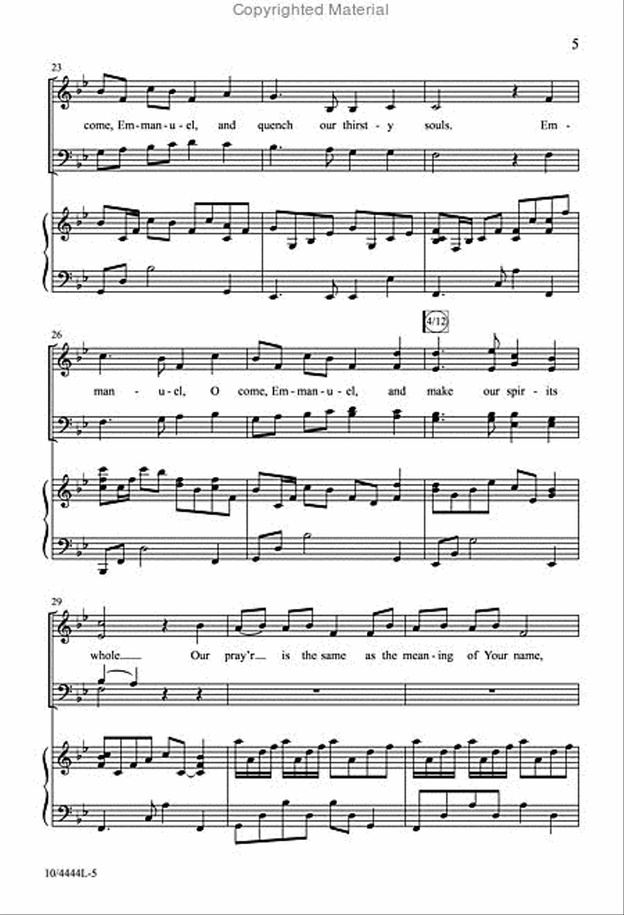 With Open Hearts, We Are Waiting 4-Part scores gallery preview page 4