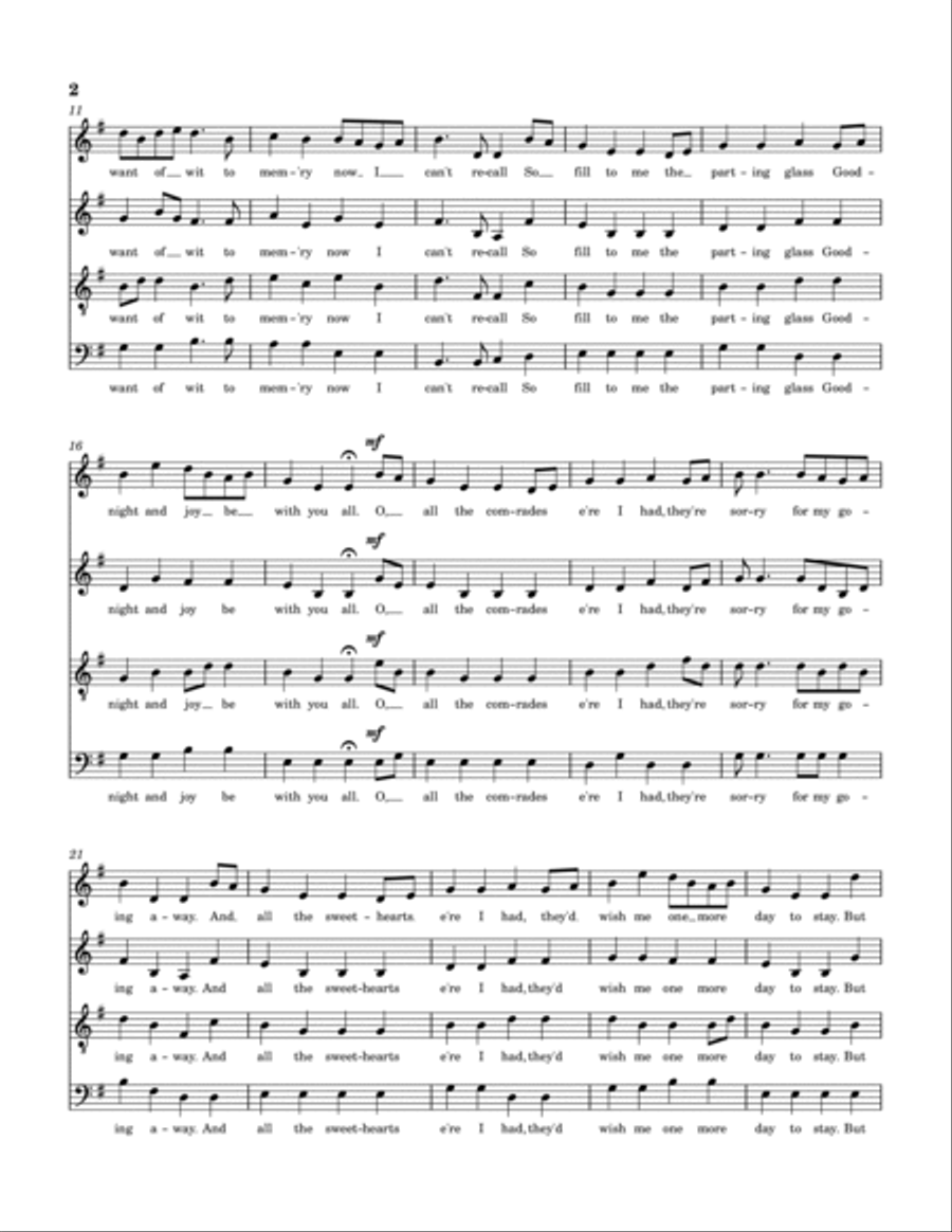 The Parting Glass 4-Part scores gallery preview page 2