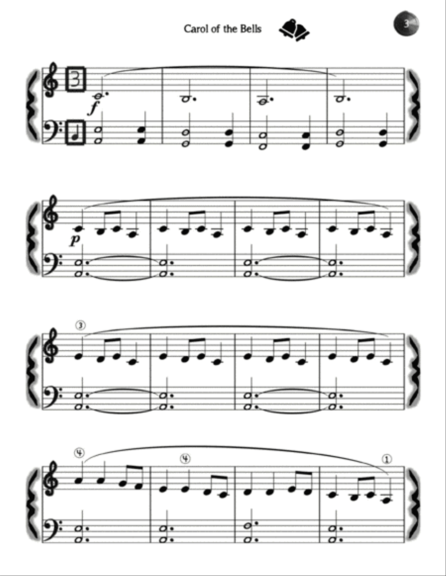 Carol of the Bells (Easy Piano) Easy Piano scores gallery preview page 3