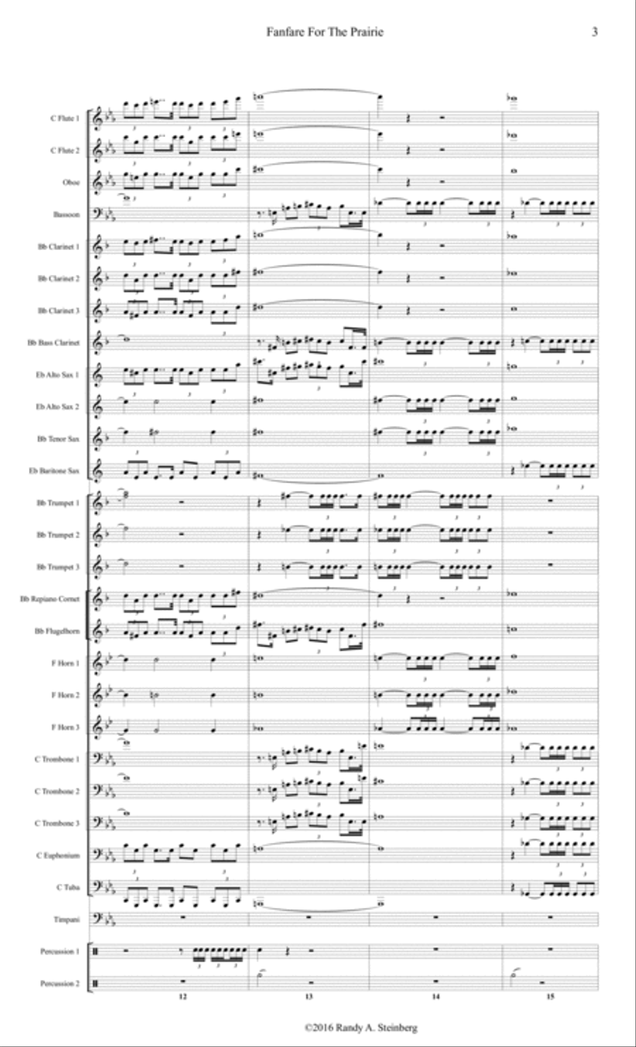 Fanfare For The Prairie Fanfare For The Prairie Concert Band scores gallery preview page 6