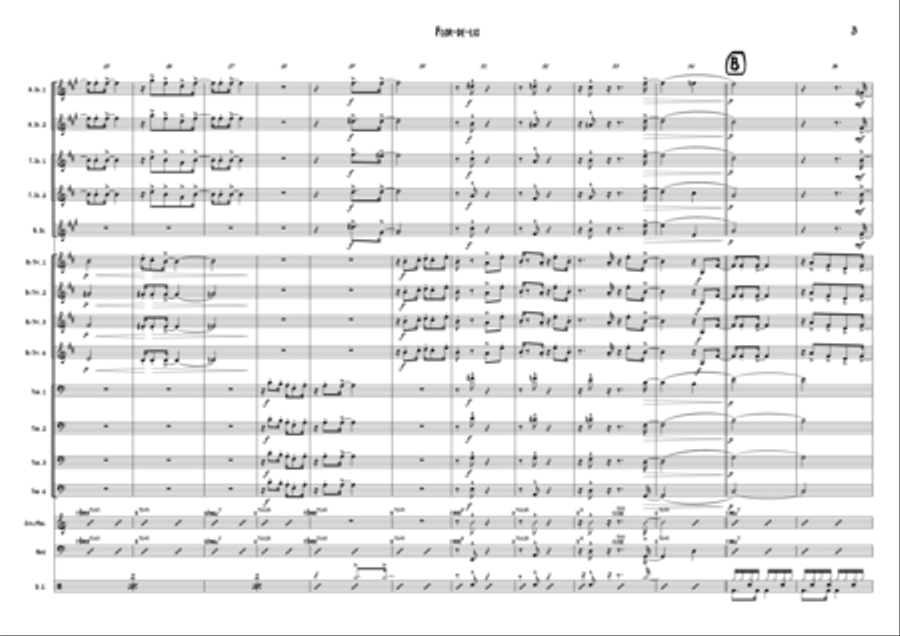 Flor De Lis (upside Down) Jazz Ensemble scores gallery preview page 4