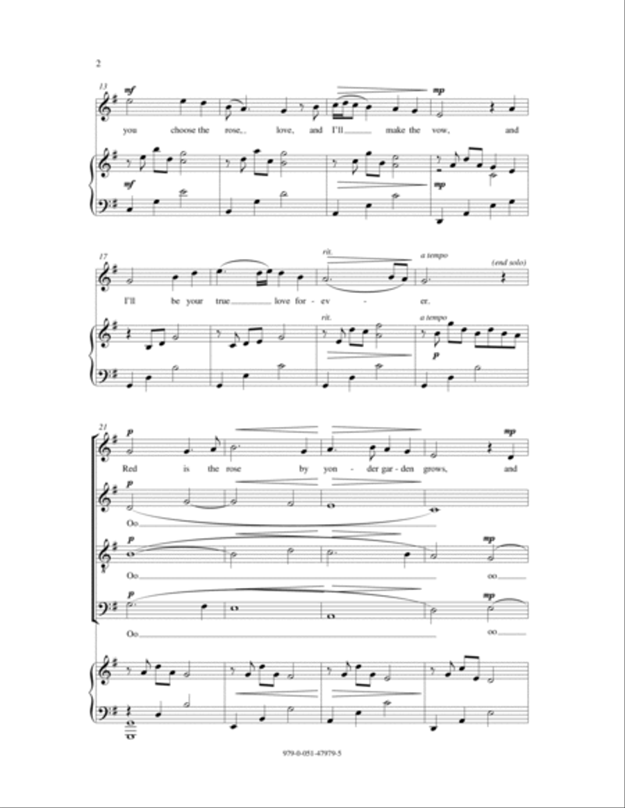 Red Is The Rose 4-Part scores gallery preview page 2