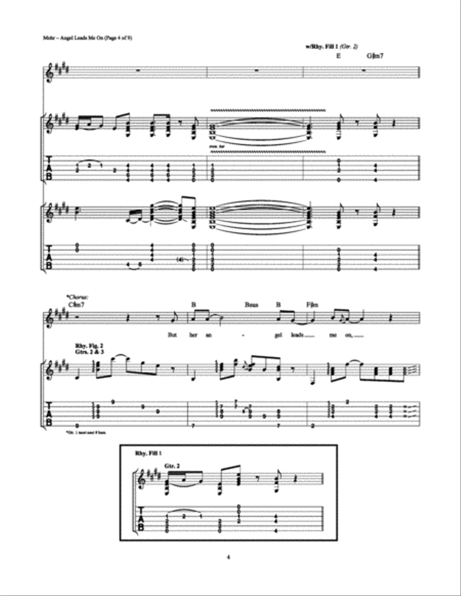 Angel Leads Me On Angel Leads Me On Electric Guitar scores gallery preview page 4