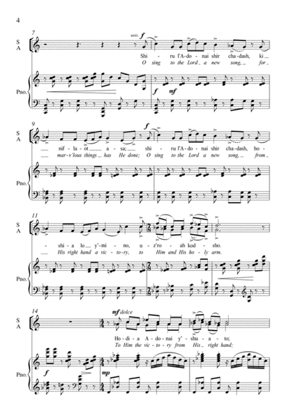 A New Psalm (Psalm 98) (Downloadable Piano/Choral Score)