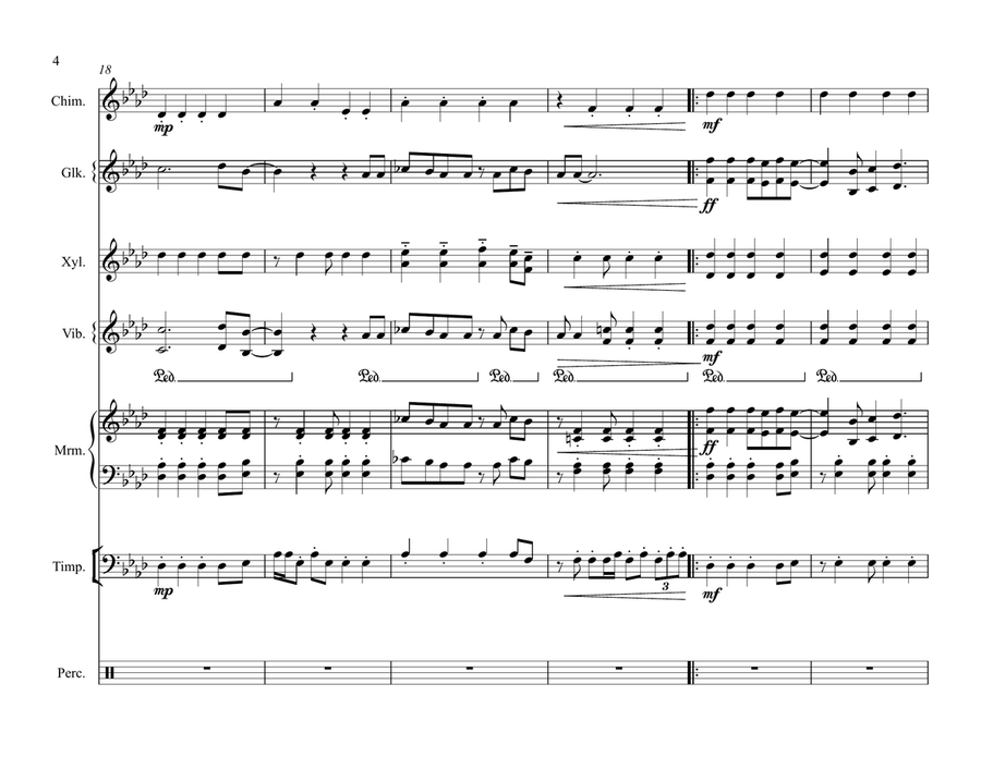 Viva La Vida Percussion Ensemble scores gallery preview page 4
