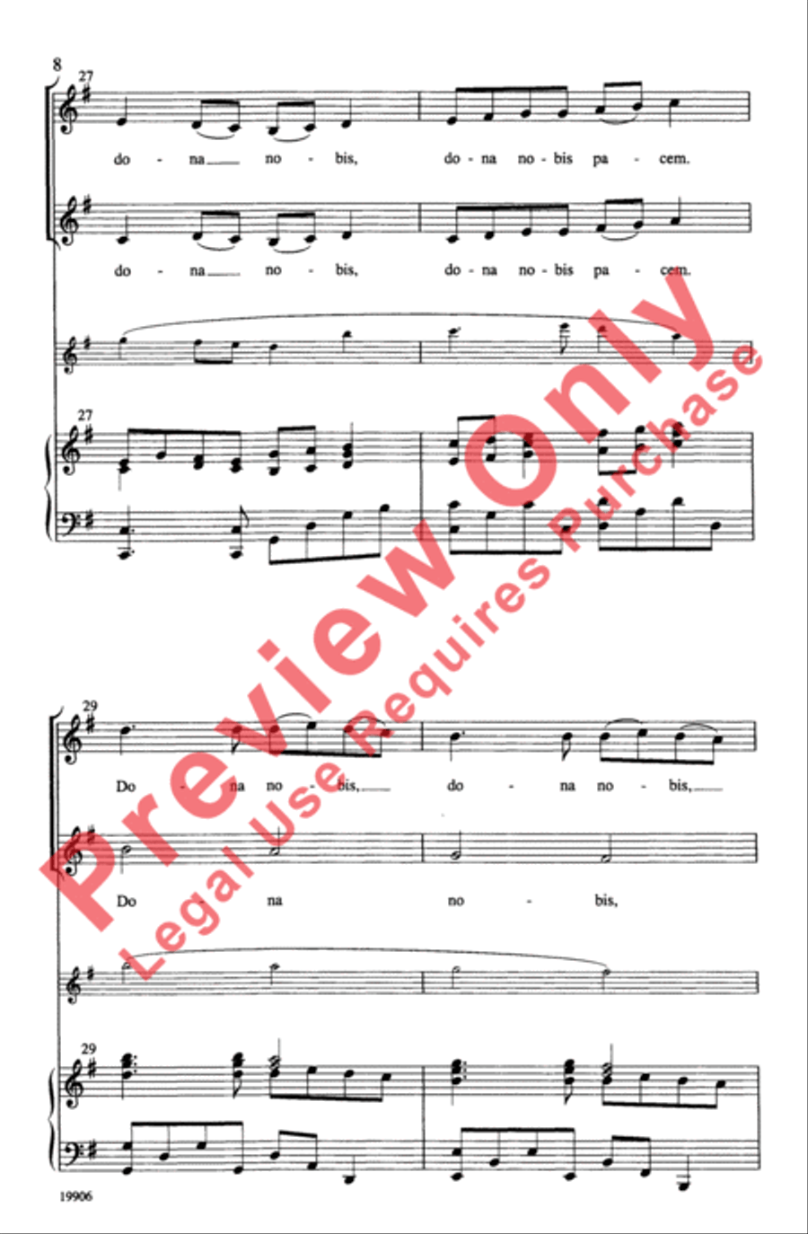 Pachelbel's Canon of Peace Unison Choir scores gallery preview page 8