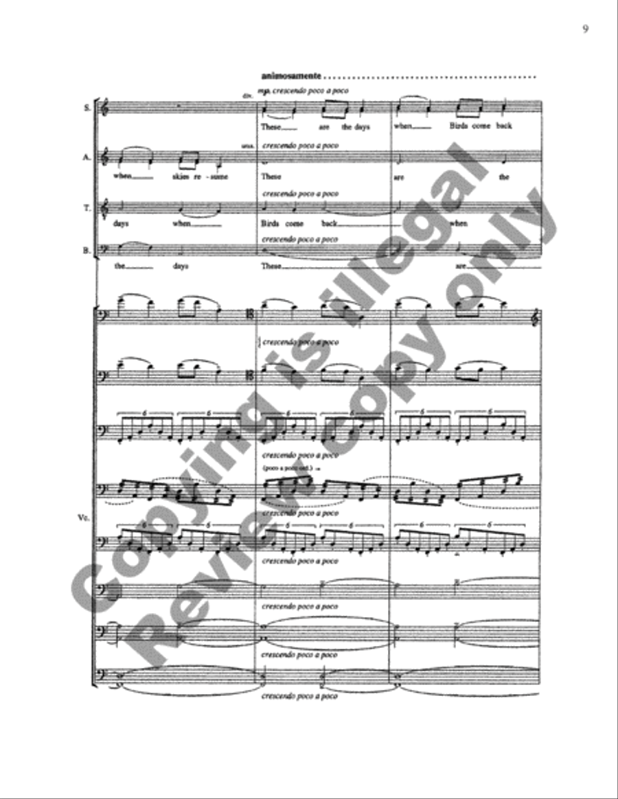 So fades a summer cloud away (Full Score) Choir scores gallery preview page 11