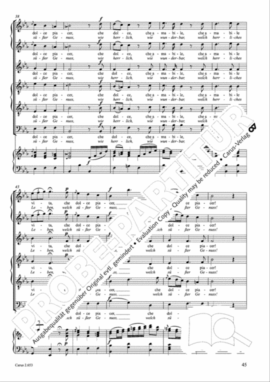Choral collection Great Opera Choruses - Mozart * Haydn (choir & piano) Choir scores gallery preview page 56