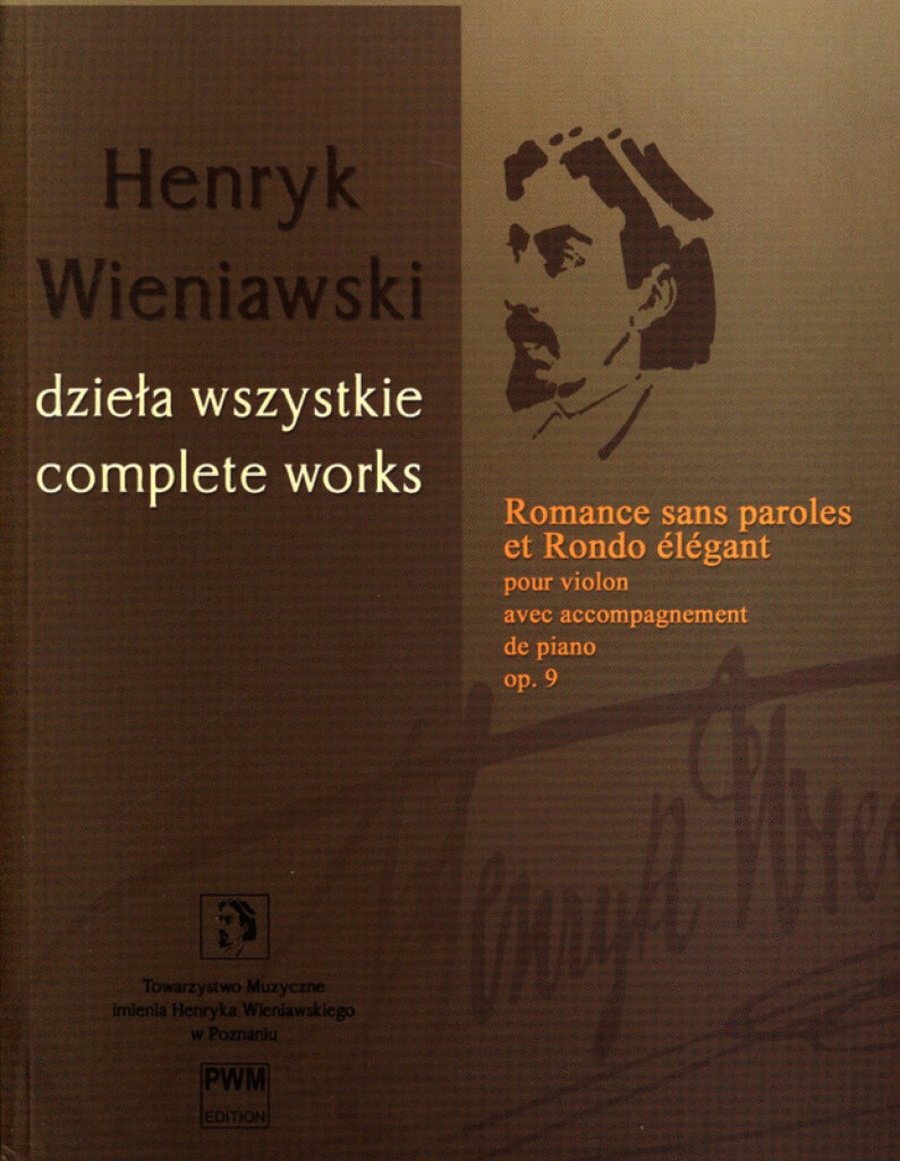 Romance Sans Parole Et Rondo Elegant Cw Op. 9 Violin Solo scores gallery preview page 1