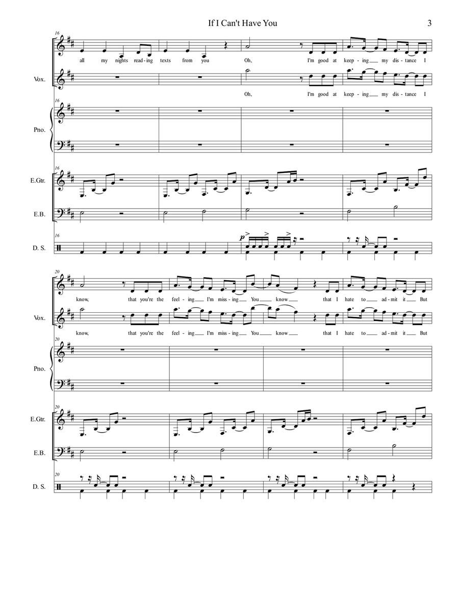 If I Can't Have You If I Can't Have You Small Ensemble scores gallery preview page 3