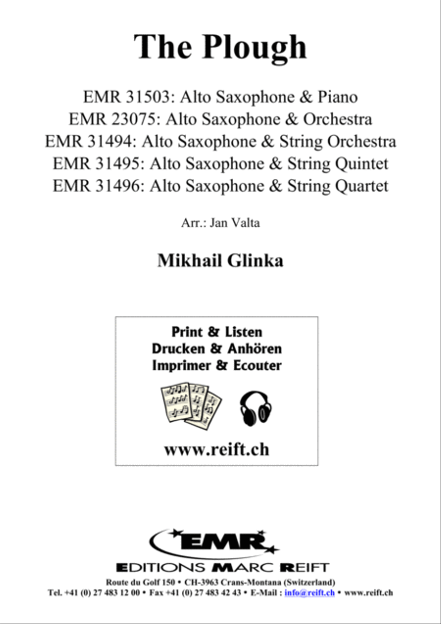 The Plough Alto Saxophone scores gallery preview page 1