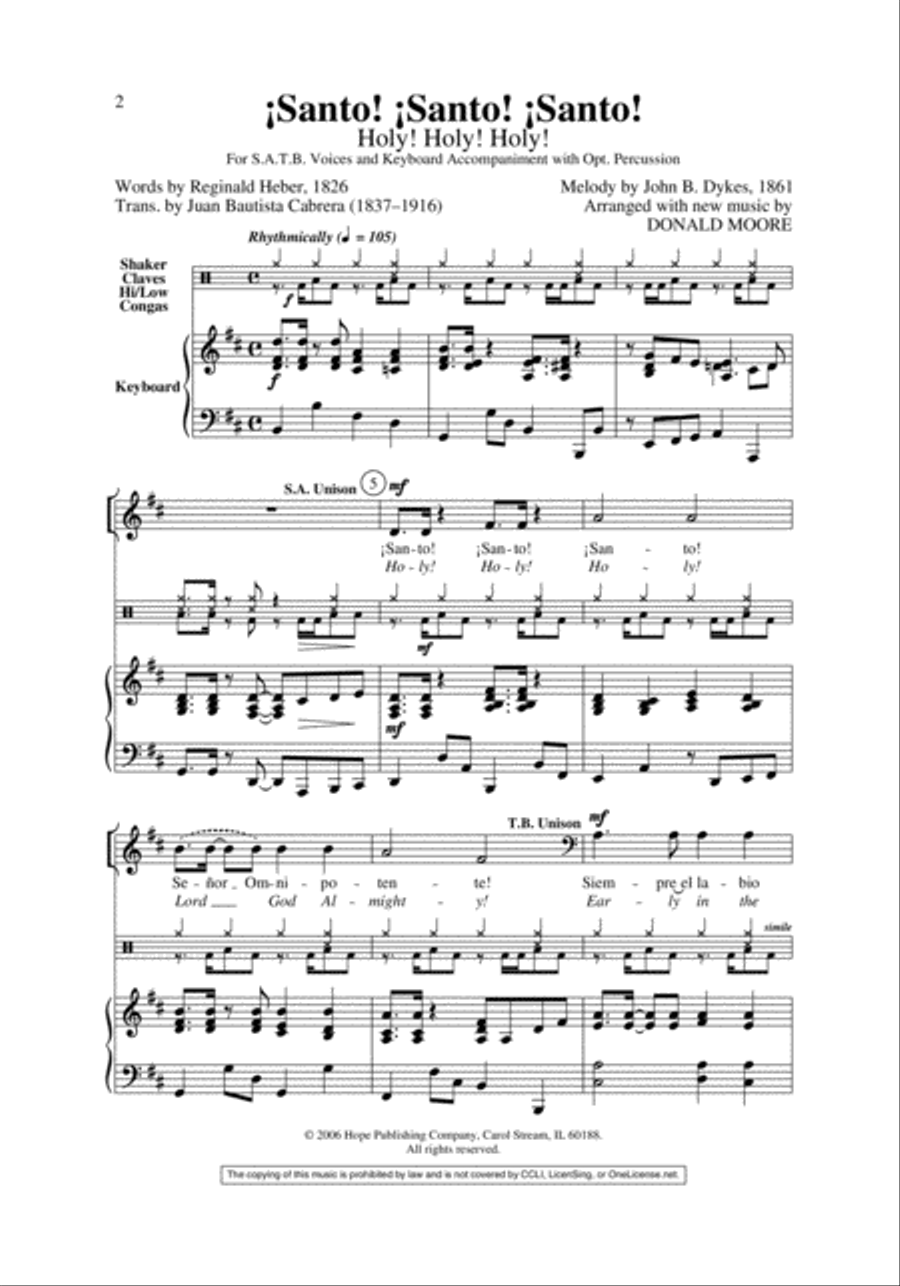 Santo, Santo, Santo Santo, Santo, Santo 4-Part scores gallery preview page 2