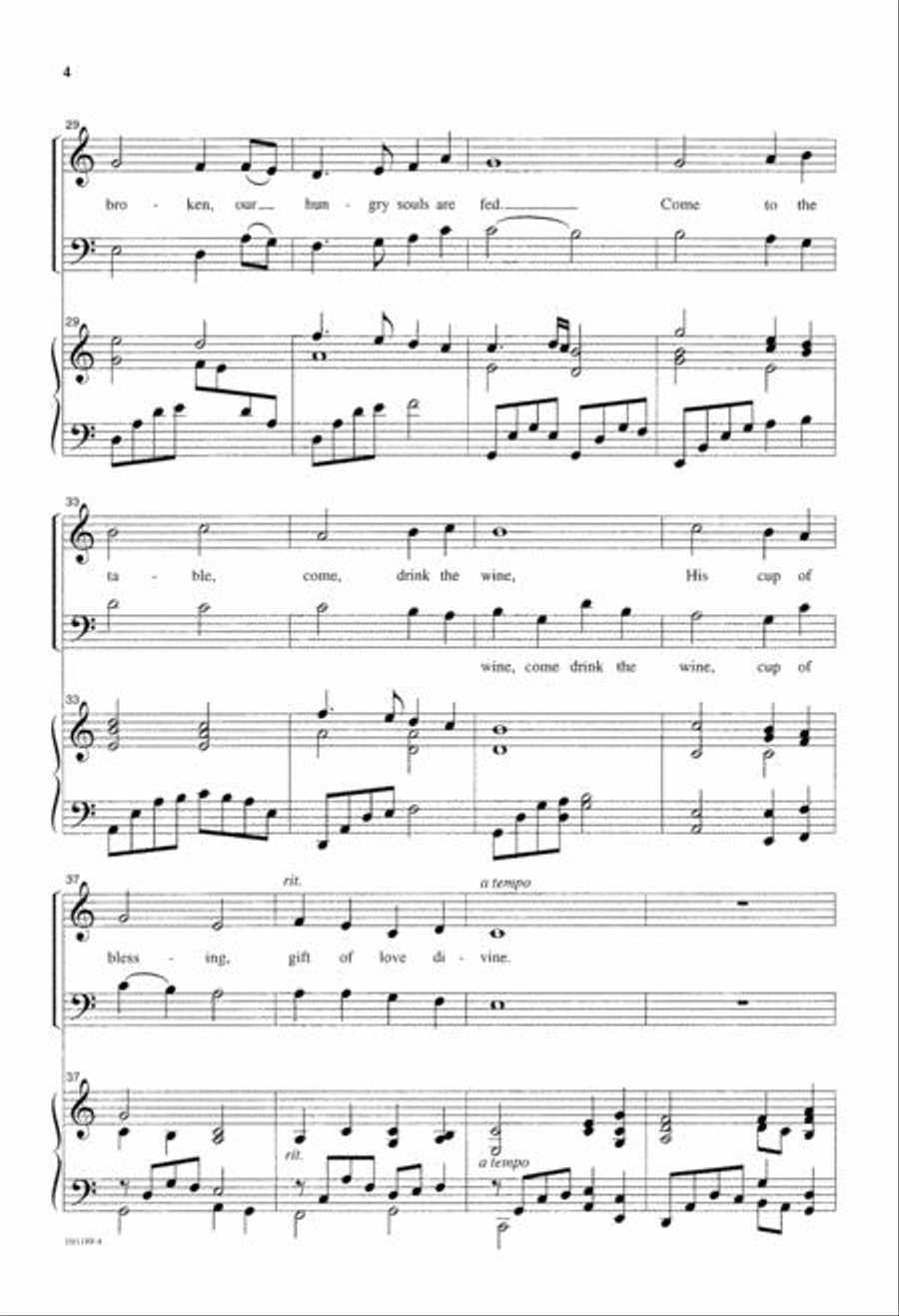 Invitation to Communion 4-Part scores gallery preview page 4