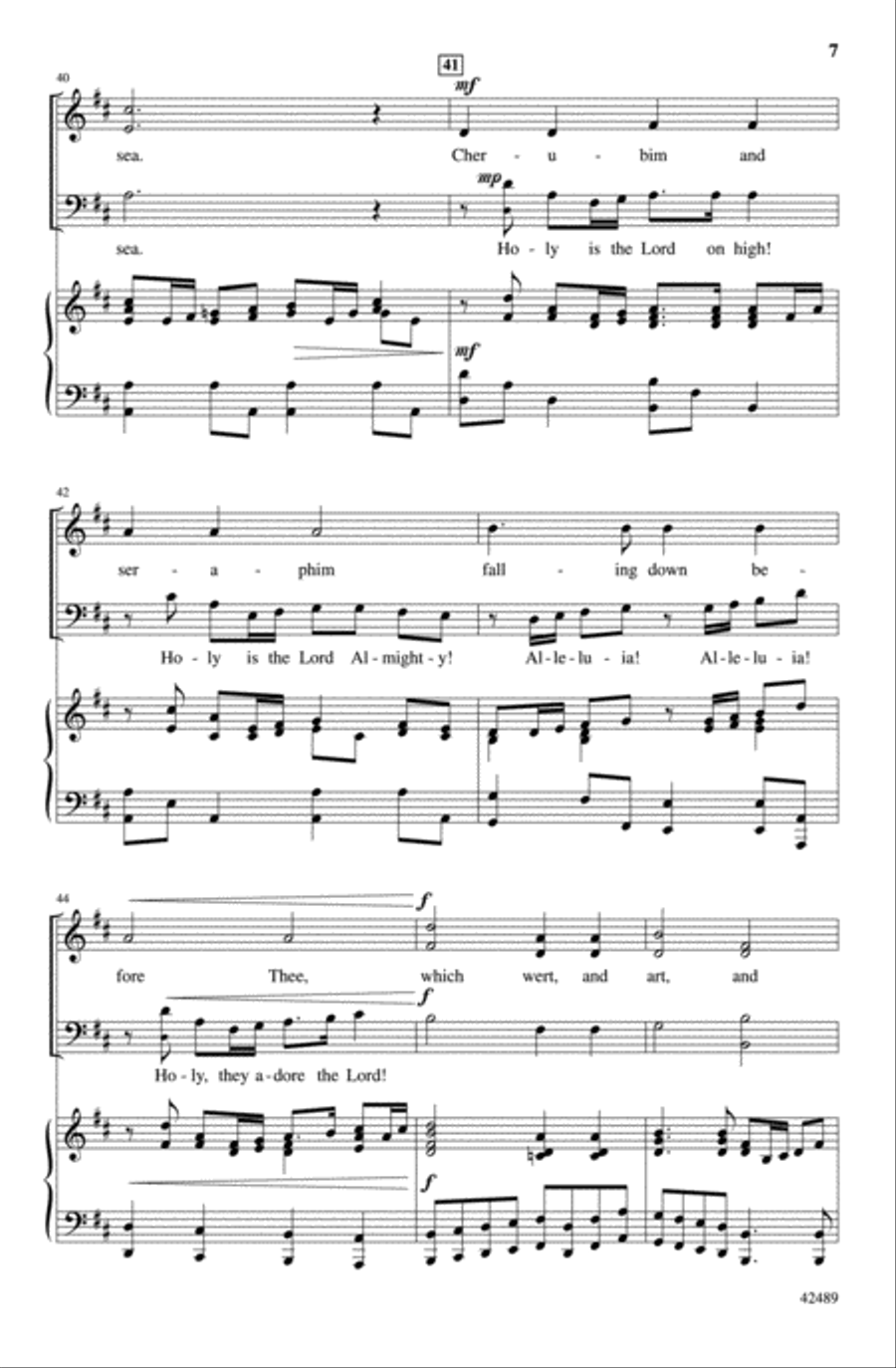 Concertato on Holy, Holy, Holy 4-Part scores gallery preview page 6
