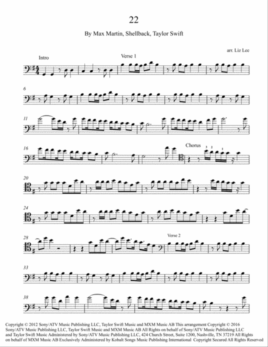 22 Cello Solo scores gallery preview page 2