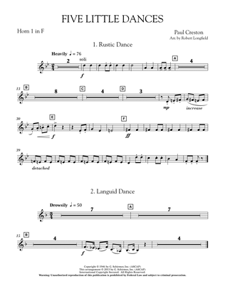 Five Little Dances - F Horn 1