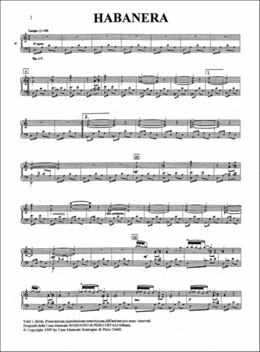 Habanera Piano Solo scores gallery preview page 2