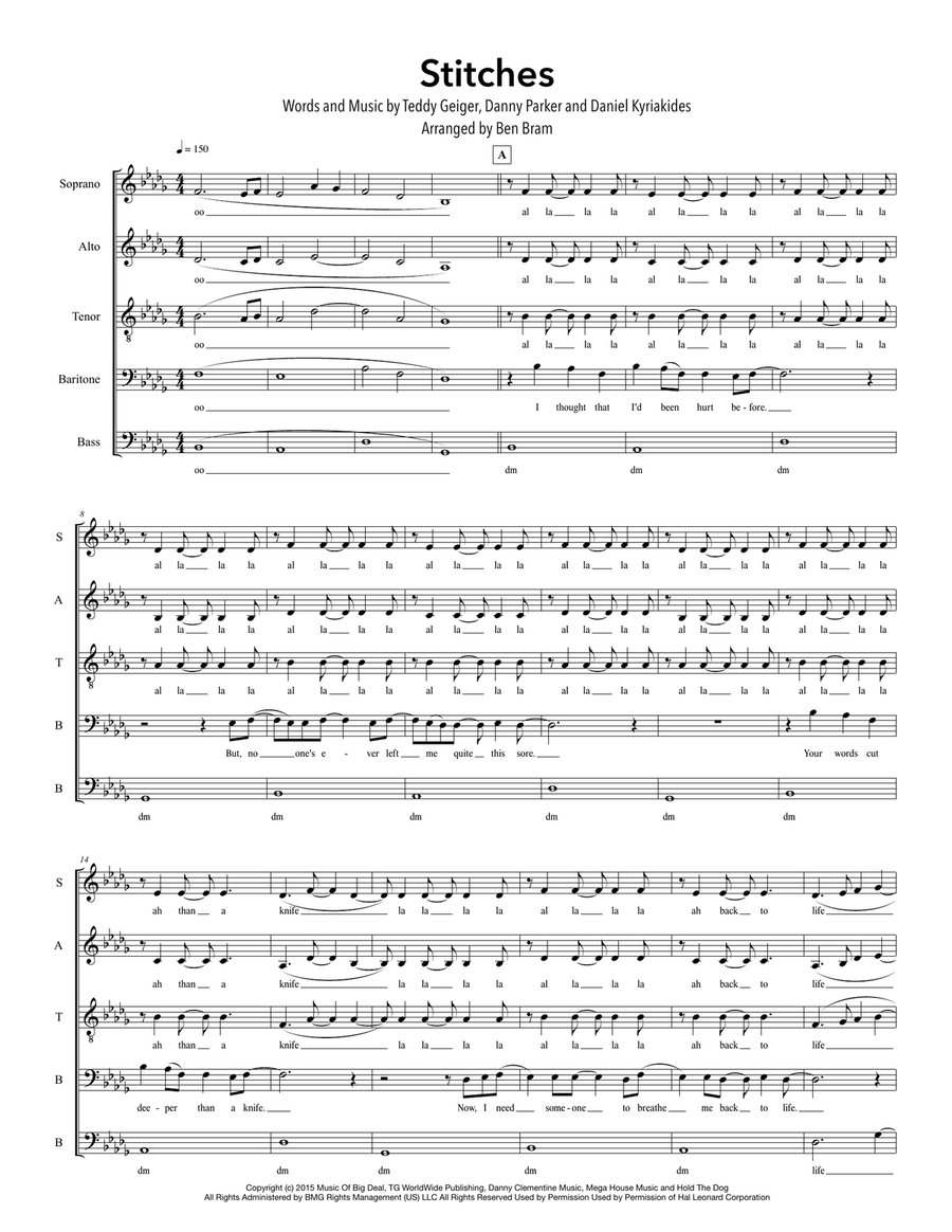 Stitches 4-Part scores gallery preview page 1