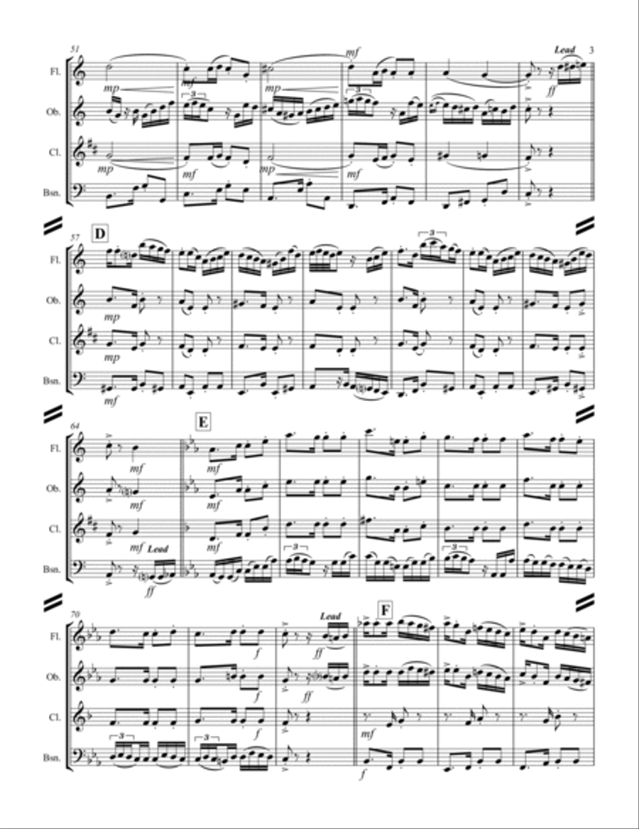 El Choclo (Tango) (for Woodwind Quartet) Woodwind Quartet scores gallery preview page 4