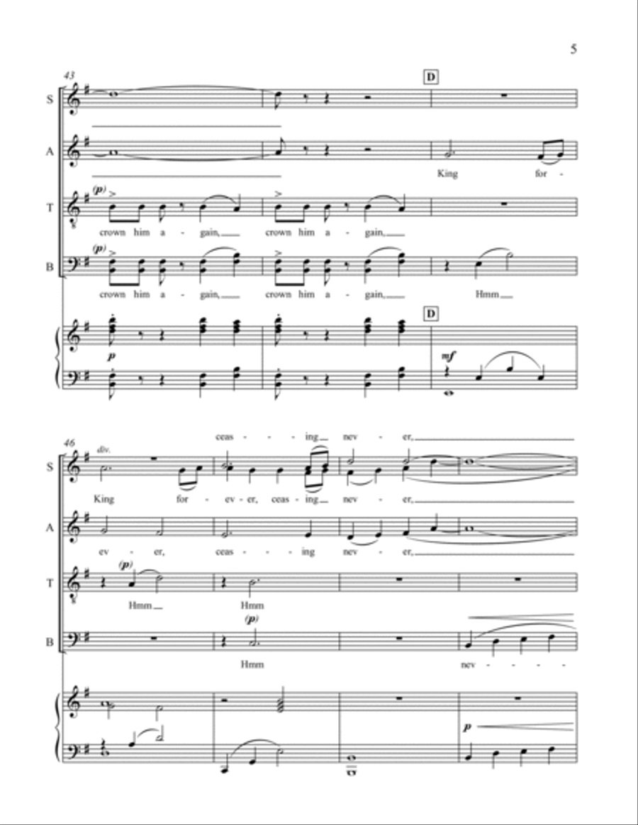 Alpha and Omega: 2. Star of Night 4-Part scores gallery preview page 5
