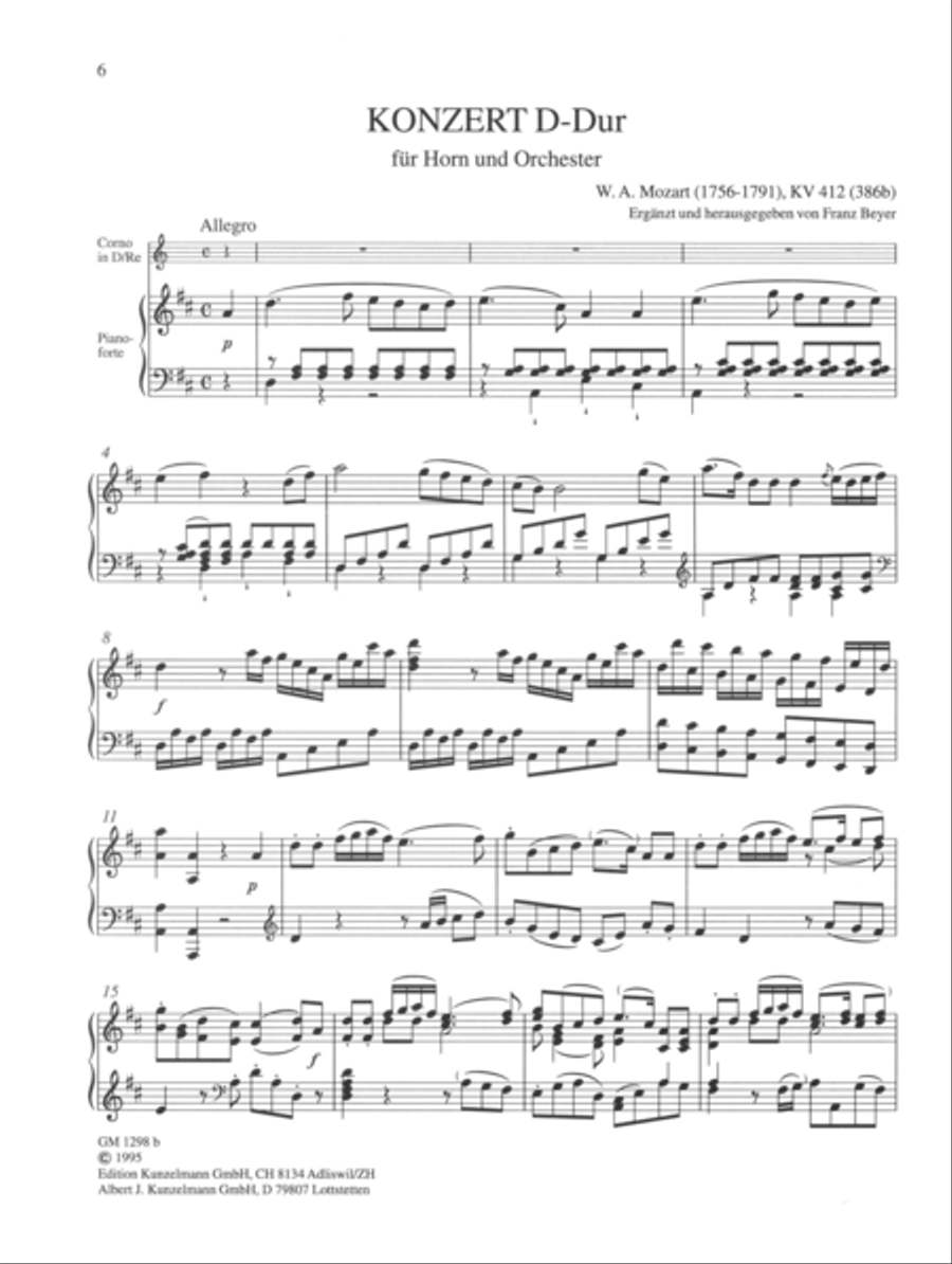 Concerto for horn Concerto for horn Piano scores gallery preview page 2